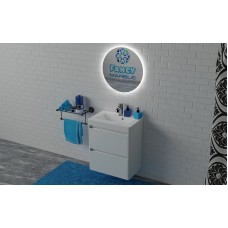 ТУМБА FANCY MARBLE С УМЫВАЛЬНИКОМ BALI 60X40 СМ БЕЛАЯ